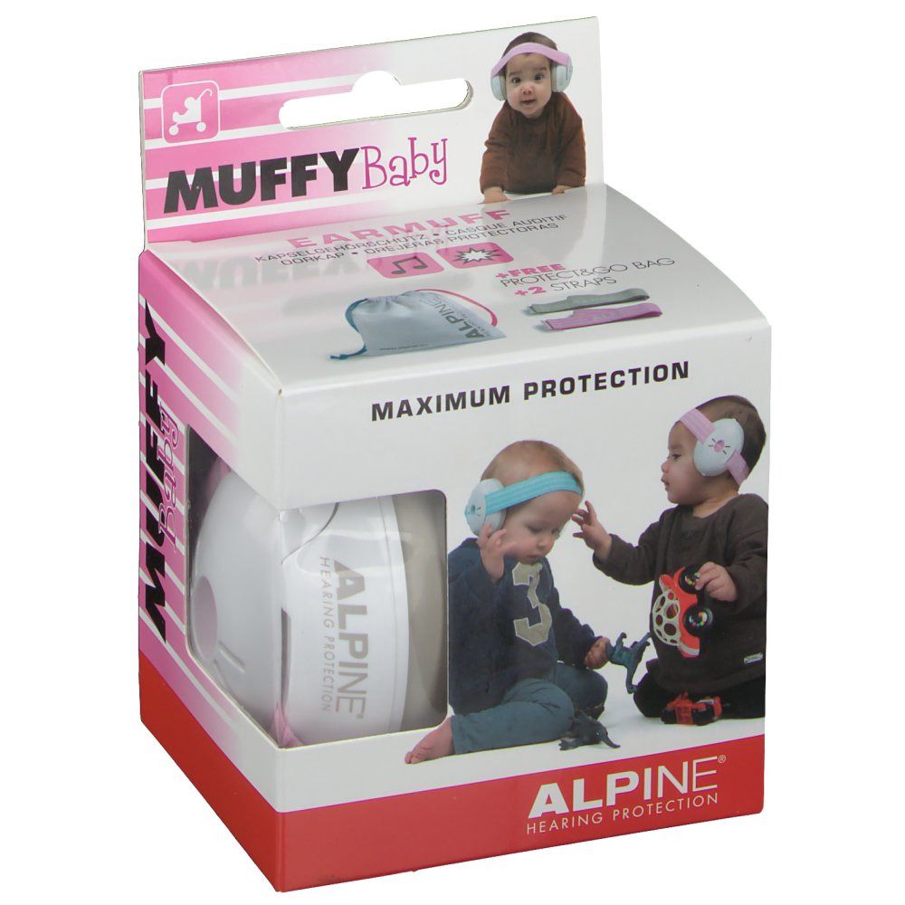 Alpine Muffy Maximun Protection Kapselgehörschutz Babys Pink