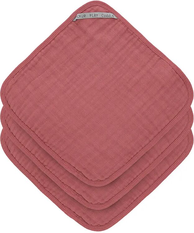 Lässig Mull-Waschlappen LITTLE CHUMS (30x30) 3er-Pack in mauve