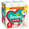 Pampers Pants vel. 4 Monthly Pack 9-15 kg plenkové kalhotky 176 ks