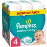 PAMPERS Active Baby vel. 4, Monthly Pack 180 ks