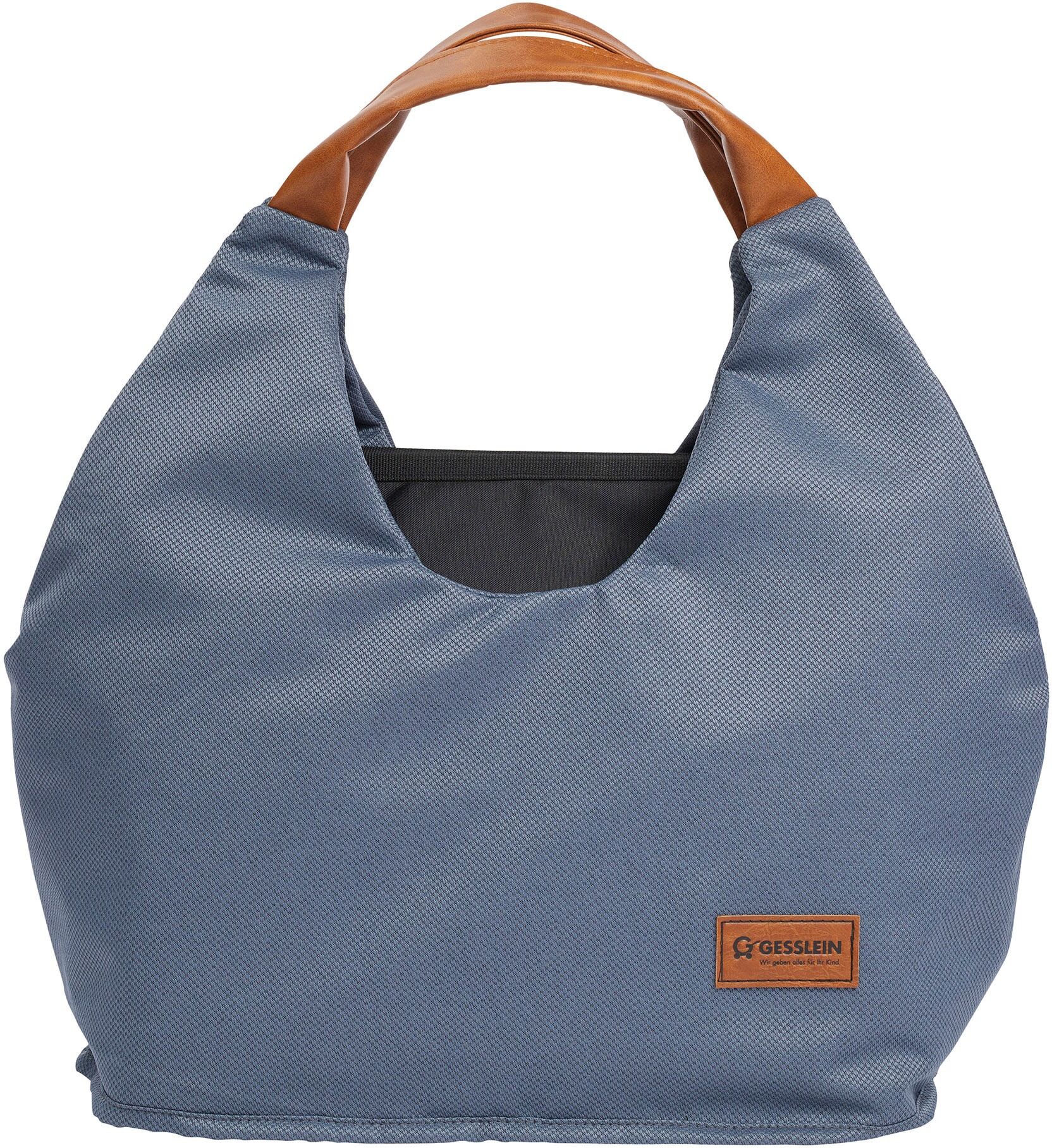 Wickeltasche GESSLEIN "N5, mittelblau" Gr. B/H/T: 44 cm x 33 cm x 22 cm, blau (mittelblau) Baby Taschen Wickeltaschen mit Wickelauflage und Flaschenhalter, Made in Germany