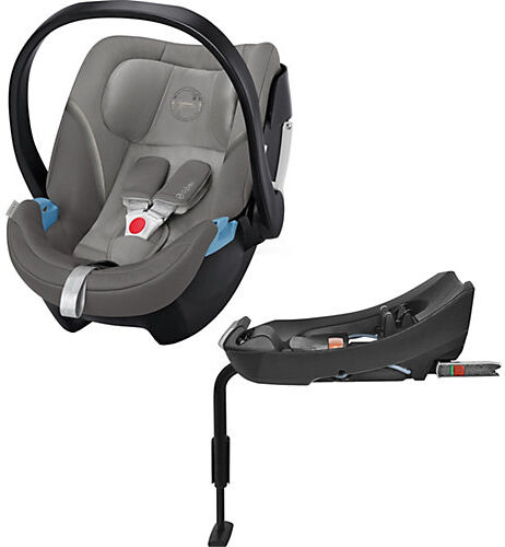 CYBEX Babyschale Aton 5 inkl. Base 2-fix, Gold-Line, Soho Grey grau