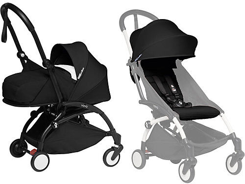 BABYZEN Kombi Kinderwagen YOYO² 0+, schwarz, schwarzes Gestell