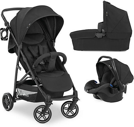 Hauck Kombi Kinderwagen Rapid 4R Plus Trioset, Black schwarz