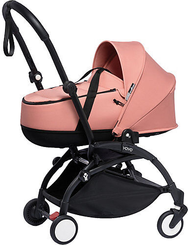 BABYZEN Kombi Kinderwagen YOYO², ginger mit schwarzem Gestell & Liegewanne rosa