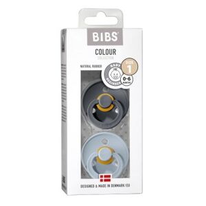 Bibs sut -BIBS Colour 2 PACK Iron/Baby Blue size 1 2 stk