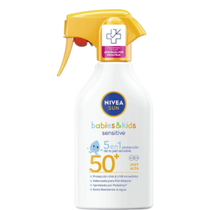 Nivea Sun Babies & Kids Sensitive 5-i-1 Spray Solcreme SPF50+ 270 ml