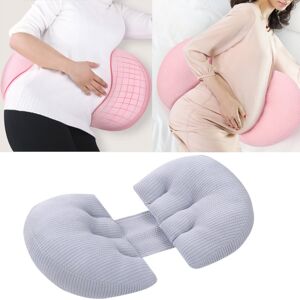 shopnbutik Pregnant Waist Support Cotton Pillow Side Sleepers Cushion Removable and Washable Abdomen Pillow(Gray)