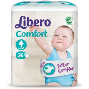 Pañales Libero Comfort Fit T4 7-11Kg x26