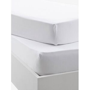 VERTBAUDET Pack de 2 sábanas bajeras Colección Bio bebé blanco