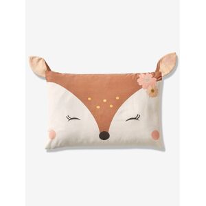 VERTBAUDET Funda de almohada para bebé Bosque encantado blanco claro liso con motivos