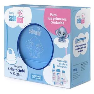 Sebamed Canastilla Bebé Baño Espuma + Loción + Bálsamo + Colonia +Babero