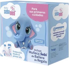 Sebamed Canastilla Bebé Baño Espuma + Leche Corporal + Bálsamo + Muñeco