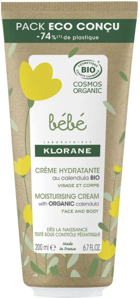 Klorane Crema hidratante para bebés Bio con caléndula ecológica 200mL