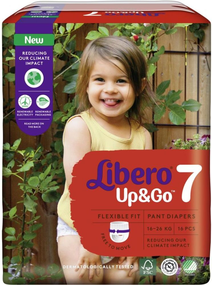 Libero Pañales Up &amp; Go 16&nbsp;un. Size 7 (16-26 kg)