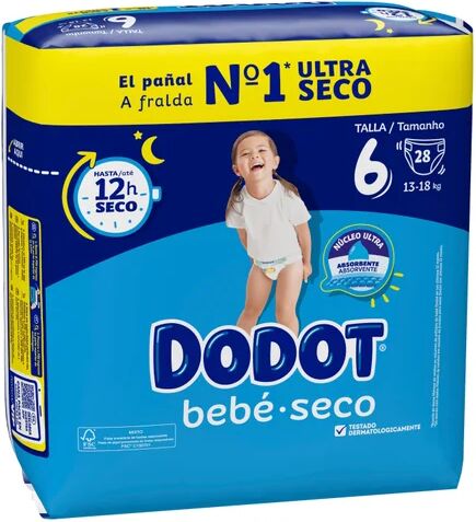 dodot Bebe Seco Talla 6 13-18Kg 28uds