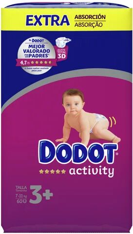 dodot Pañales Activity Talla 3 Extra 60 Unidades