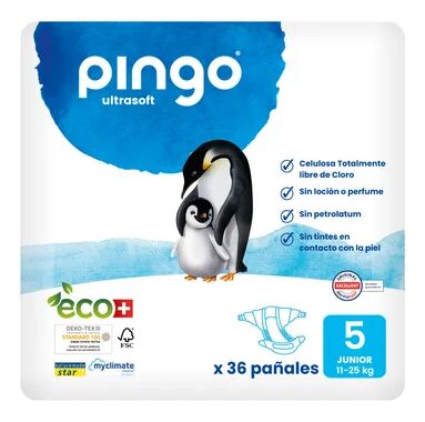 Pingo Pañales Ecológicos T5 Junior 36uds