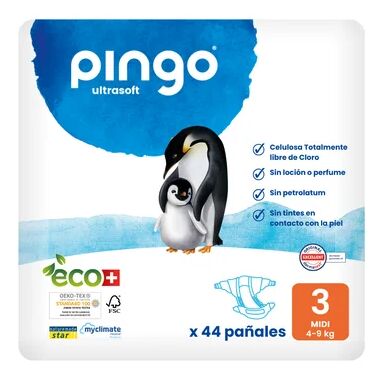 Pingo Pañales Ecológicos T3 Midi 44uds