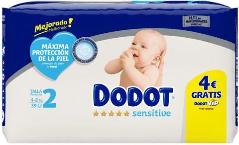 dodot Pañal Sensitive Bebé Talla 2 39uds