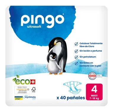 Pingo Pañales Ecológicos T4 Maxi 40uds