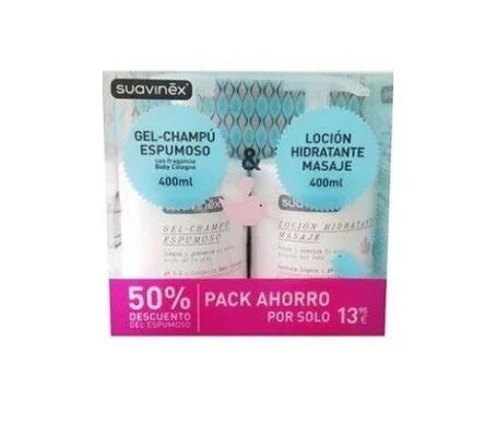 Suavinex Gel Champú Espumoso 400ml + Loción Hidratante Masaje 400ml