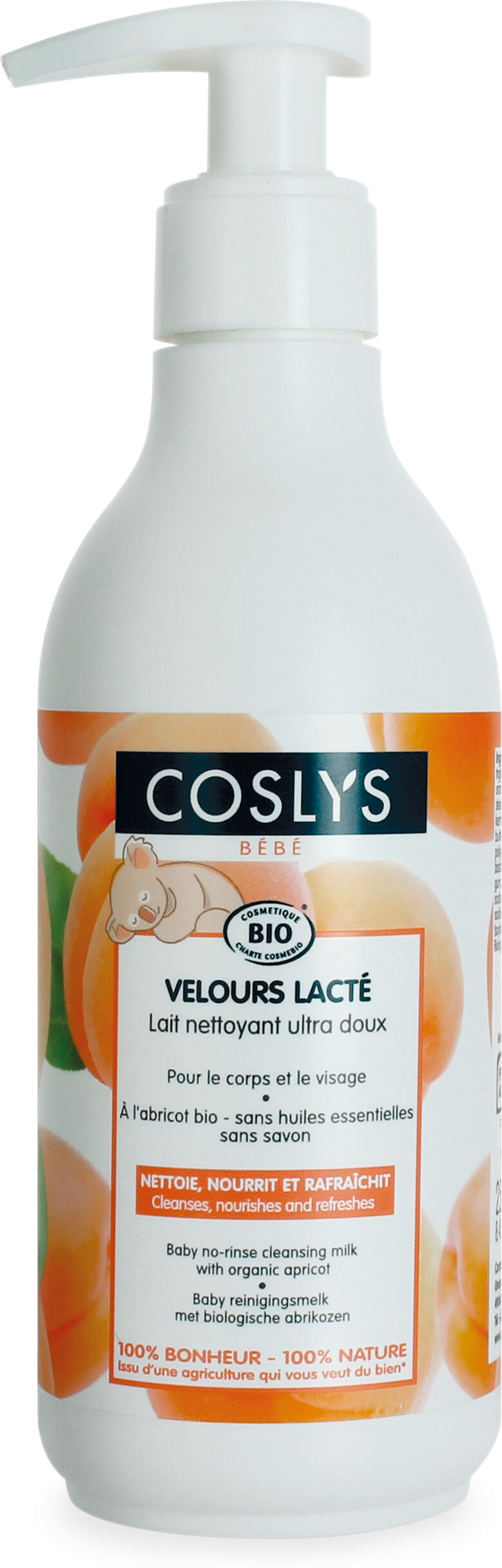 Coslys Leche limpiadora para bebé con Albaricoque Bio