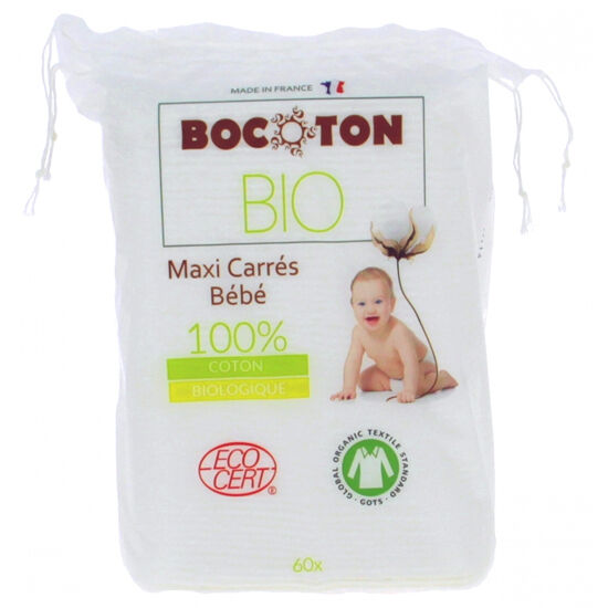 Bocoton Cuadrados maxi de algodón Bio para bebé