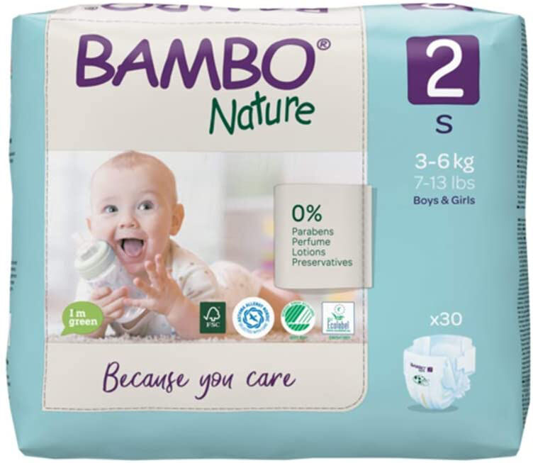 Bambo Nature Pañales desechables eco-friendly talla 2 S