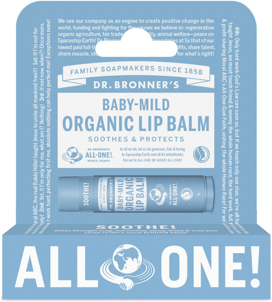 Dr. Bronner's Bálsamo labial Baby Sin Perfume