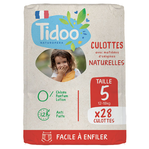 Tidoo Culotte Écologique T5 12-18kg 28 culottes - Publicité