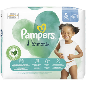 Pampers Harmonie Couches Taille 5 31 Couches 11kg - 16kg Protection Douce Pour La Peau - Publicité