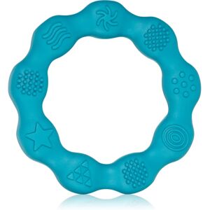 BabyOno Be Active Silicone Teether Ring jouet de dentition Blue 1 pcs