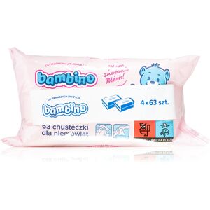 Bambino Baby Wet Wipes lingettes douces pour bébé 4x63 pcs