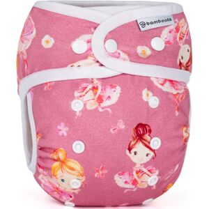 Bamboolik Night Fitted Diaper with Absorbing Insert couche-culotte lavable avec insert à boutons-pression Ballerinas