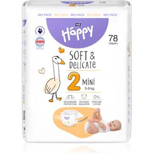 BELLA Baby Happy Soft&Delicate; Size 2 Mini couches jetables 3-6 kg 78 pcs