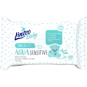 Linteo Baby Aqua Sensitive lingettes douces pour bébé 48 pcs - Publicité