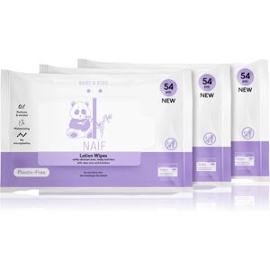 Naif Baby & Kids Lotion Wipes lingettes pour bébé 3x54 pcs