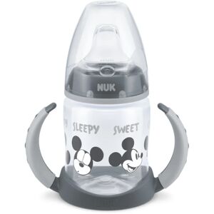 NUK First Choice Mickey Mouse tasse d’apprentissage avec supports 6m+ Grey 150 ml