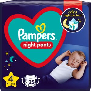 Pampers Night Pants Size 4 couches-culottes à usage unique pour la nuit 9-15 kg 25 pcs - Publicité