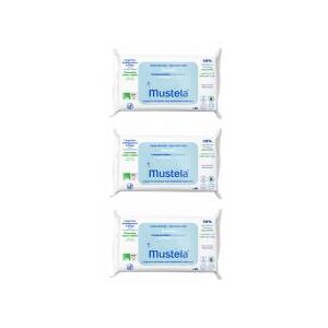 Mustela Lingettes Nettoyantes Compostables Sans Parfum Lot de 3 x 60 Lingettes - Lot 3 x 60 lingettes