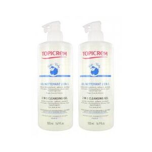 Topicrem UH - Bébé Gel Nettoyant 2en1 Lot de 2 x 500 ml - Lot 2 x 500 ml