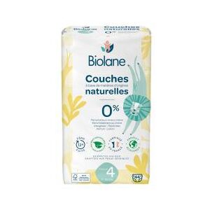 Biolane Couches Naturelles 44 Couches Taille 4 (7-18 Kg) - Paquet 44 couches