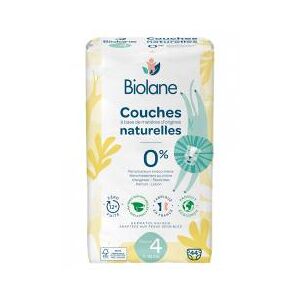 Couches Naturelles 44 Couches Taille 4 (7-18 Kg) - Paquet 44 couches