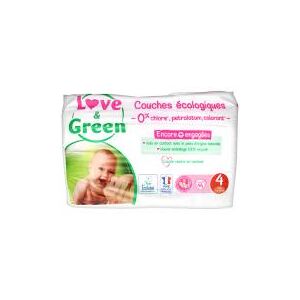 Love & Green Couches Hypoallergeniques 46 Couches Taille 4 (7-14 kg) - Sachet 46 couches