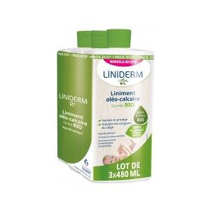 Liniderm Liniment Oleo-Calcaire Bio Lot de 3 x 480 ml - Lot 3 x 480 ml