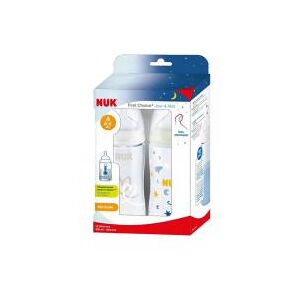 NUK First Choice + Jour & Nuit 2 Biberons 300 ml 0-6 Mois - Boîte 2 biberons de 300 ml