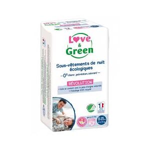 Love & Green Sous-Vetements de Nuit Écologiques 8-15 Ans (27-57 kg) 12 Unites - Paquet 12 sous-vetements