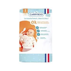 Carryboo Couches Écologiques a Motifs 56 Couches Taille 2 (3-6 kg) - Paquet 56 couches