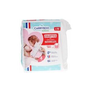 Carryboo Culottes Naturelles 30 Culottes Taille 4 (8-15 kg) - Paquet 30 culottes